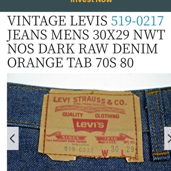 Levi’s Vintage Orange Tab Cutoff Denim Shorts 80s Size 30 - Picture 14 of 14